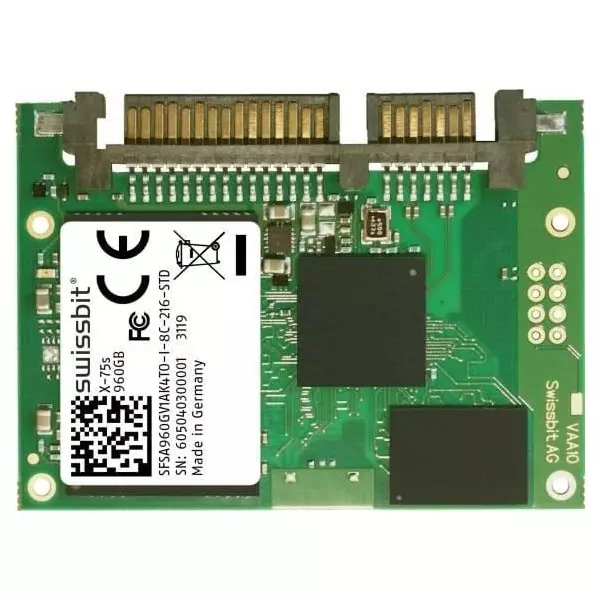 SWISSBIT Half Slim Solid State Drive 30 GB Memory Size 50.8x29.85x3.8 mm, SFSA030GV3AA1TO-I-LB-226-STD