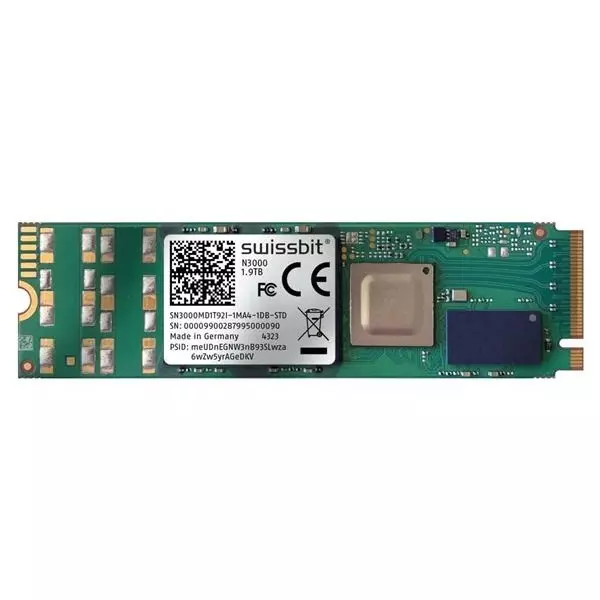 SWISSBIT Industrial Solid State Drive 3.84 TB Memory Size 100.45x69.85x15 mm, SN3002MD3T84I-2MA4-2GA-STD