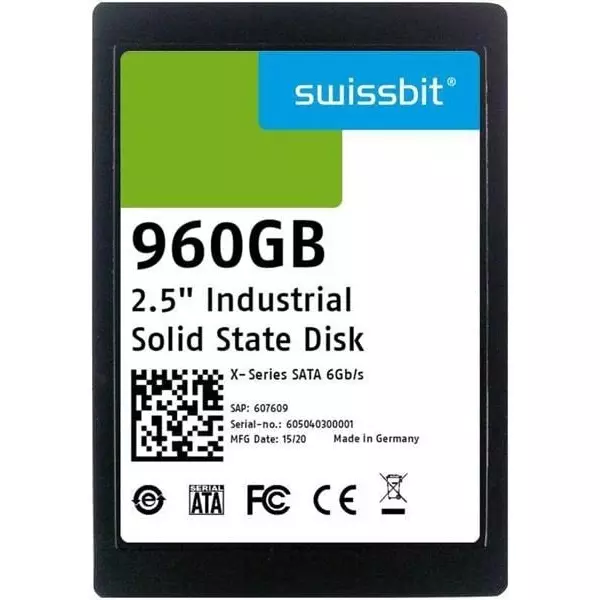 SWISSBIT SATA Solid State Drive 960 GB Memory Size 42x22x3.6 mm, SFSA960GQ1AA8TO-I-OC-226-STD