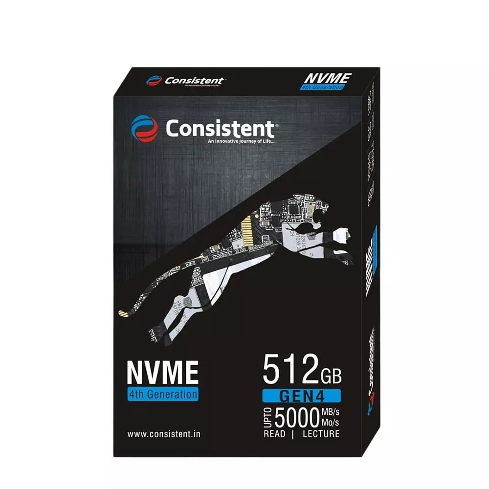 Consistent Internal SSD M.2 (2280) 512 GB with PCIe 4.0 NVMe (PCIe Gen 4.0 x 4) Interface, CTNVMe5124G