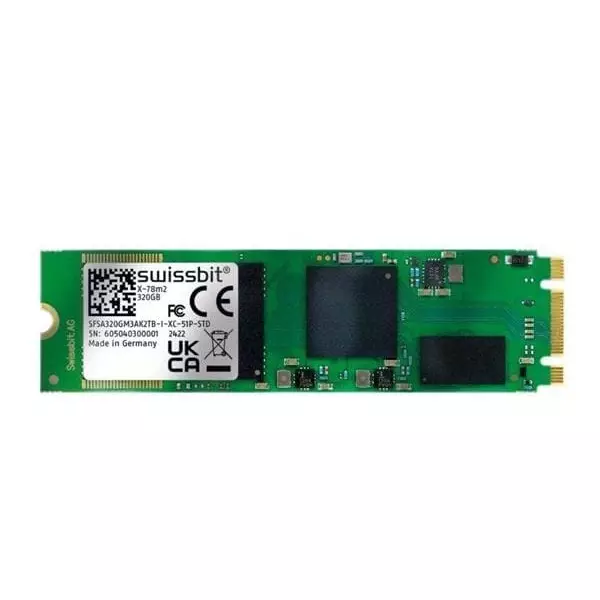 SWISSBIT M.2 Solid State Drive 320 GB Memory Size, SFSA320GM2AK2TB-I-XC-51K-STD