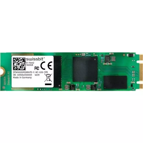 SWISSBIT M.2 Solid State Drive 30 GB Memory Size 36.8x26.65 mm, SFSA030GM3AA1TO-I-LB-526-STD