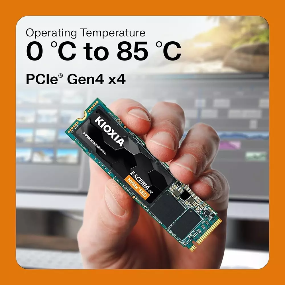 KIOXIA EXCERIA G2 NVMe SSD Memory Card 1000 GB (1 TB) Storage Multicolor for Desktop & Laptop