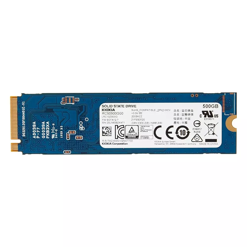KIOXIA EXCERIA NVMe SSD Memory 500 GB Storage NVMe Black for Desktop & Laptop