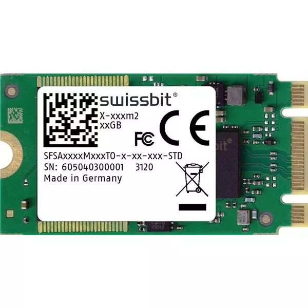 SWISSBIT SATA Solid State Drive 80 GB Memory Size 42x22x3.58 mm, SFSA080GM1AO1TO-C-8C-12P-STD