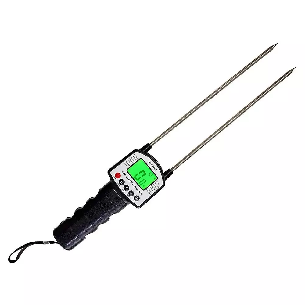 KERRO Grain Moisture Meter Pin Type with LCD Display, 300 mm Measurement Depth and 5-50% Range, KMG-2108