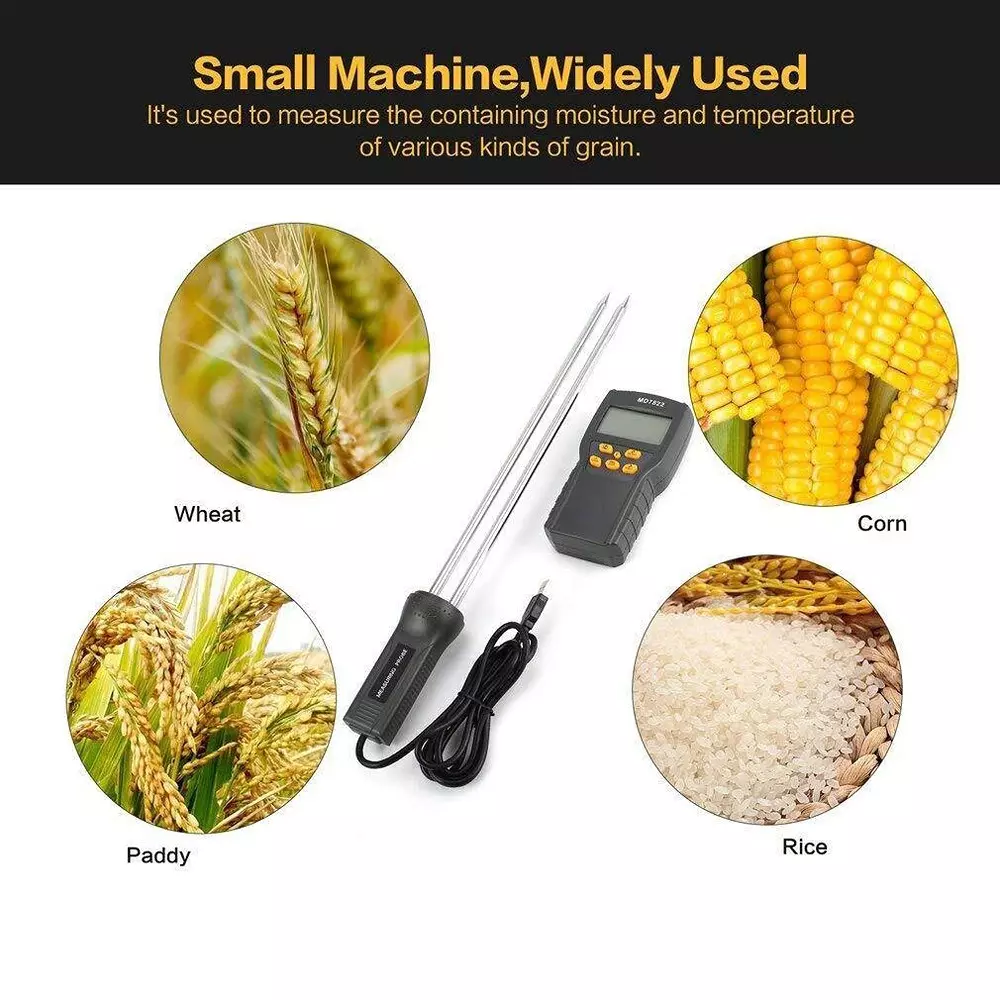 KERRO Grain Moisture Meter Pin Type with Measuring Probe, 40 mm Measurement Depth and 8 to 20% Range, MD-7822