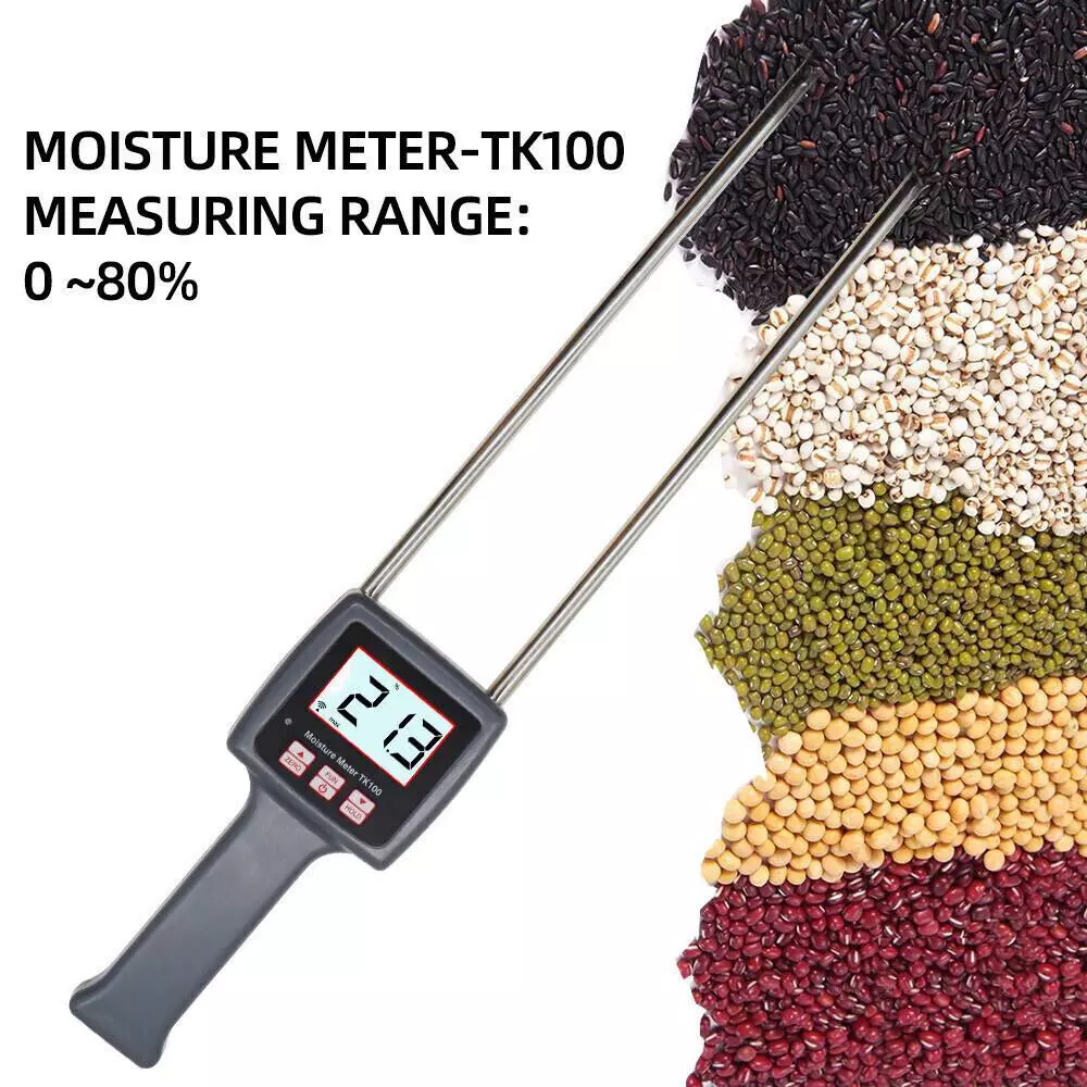 KERRO Grain Moisture Meter Pin Type with 300 mm Measurement Depth and ±0.1% Accuracy, TK100