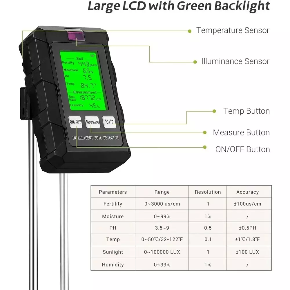 kerro-6-in-1-soil-tester-without-battery-0-50-32f-122f-temperature-range-0-99-humidity-backlit-lcd-for-garden-lawn-farm-indoor-plants-intelligent-soil-tester-6-in-1