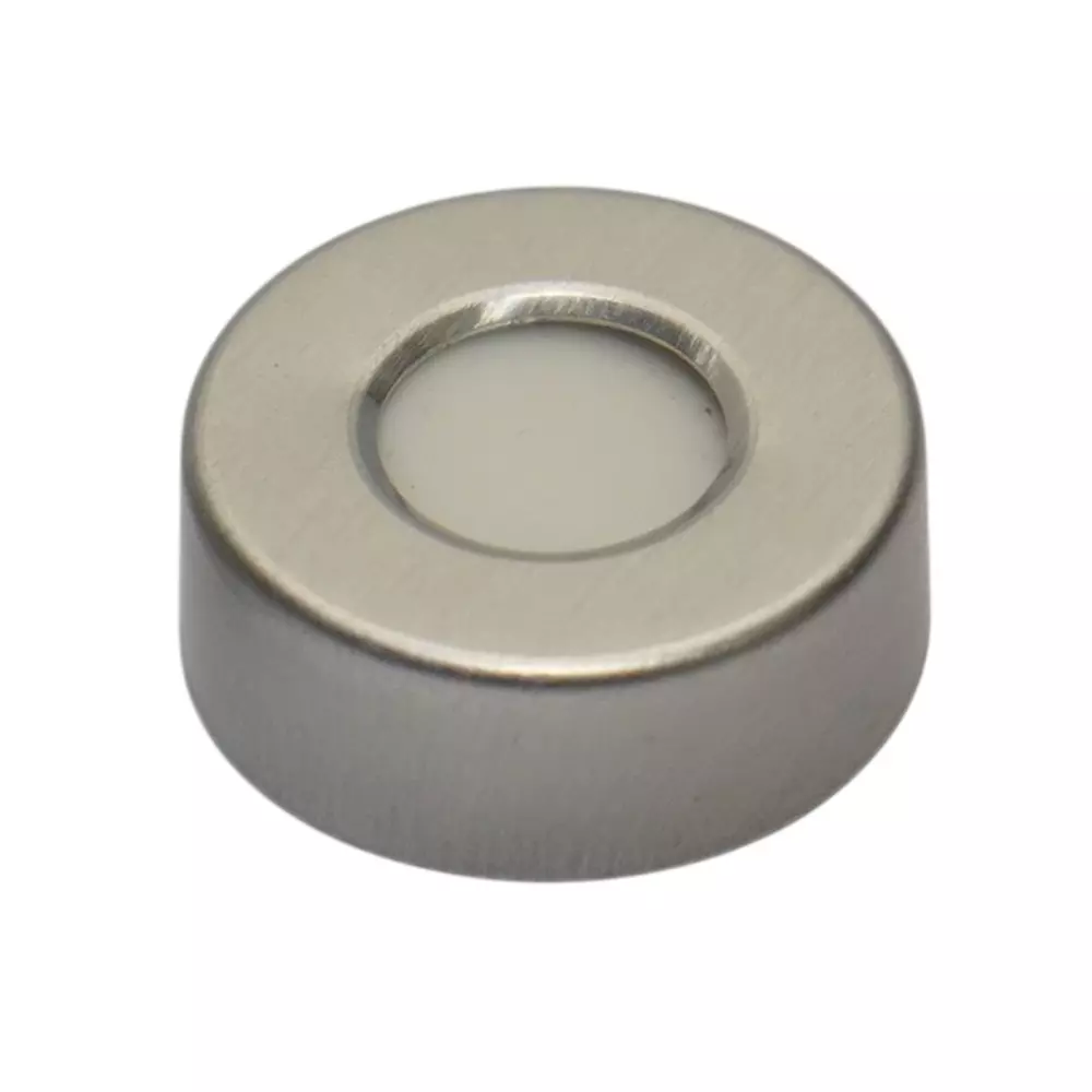 Bysafe Aluminium Crimp Cap Closure Size 20 mm With Natural PTFE/White Silicone Septa for GC Vials, FE-VLIE-NEUH (Pack of 100)