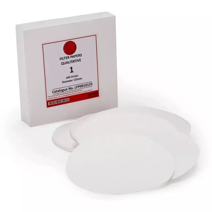 LARK Qualitative Filter Paper 125 mm Diameter and Grade 1 for Laboratories, LFP0010125 (Pack of 100)