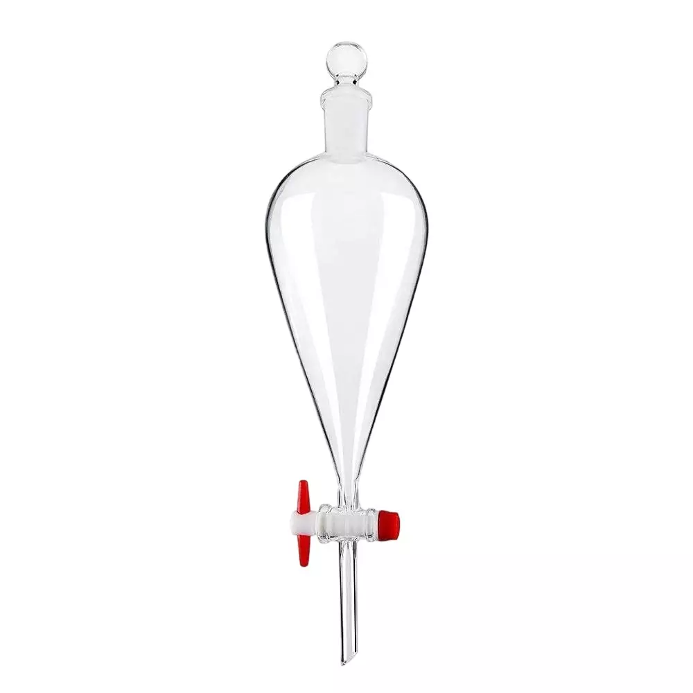 ABGIL Borosilicate Glass Separating Funnel Pear Shape with PTFE Stopcock 250 ml Capacity, ABG2685