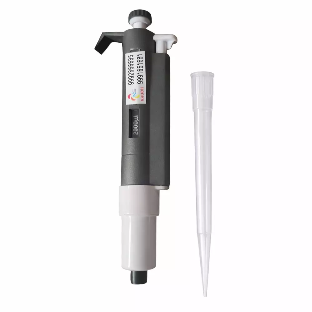 NS 2000 µl Fix Range Micropipette with Calibration Report for Laboratories