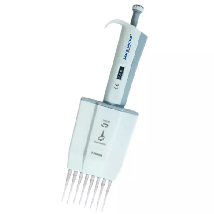 Uma Scientific Variable Volume 8 Channel Micropipette 10-100 µl Volume 10 Test, UMP8-V100