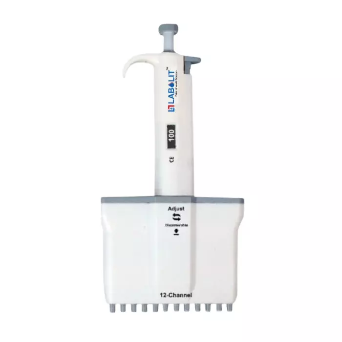 LABOLIT Variable Volume 12 Channel Micropipette 10-100 µl Volume 10 Test, UMP12-V100