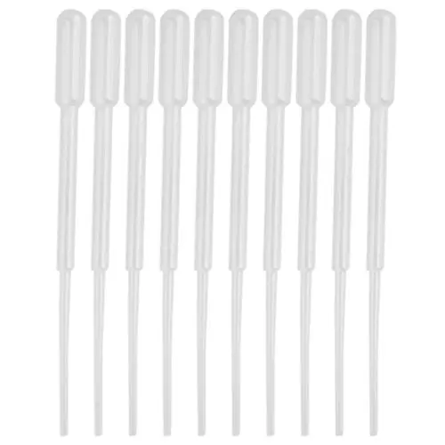 WKM 3  ml White Plastic Graduated Transfer Pipette, NO-J2FG-B3OF (Pack of 50 Pcs)