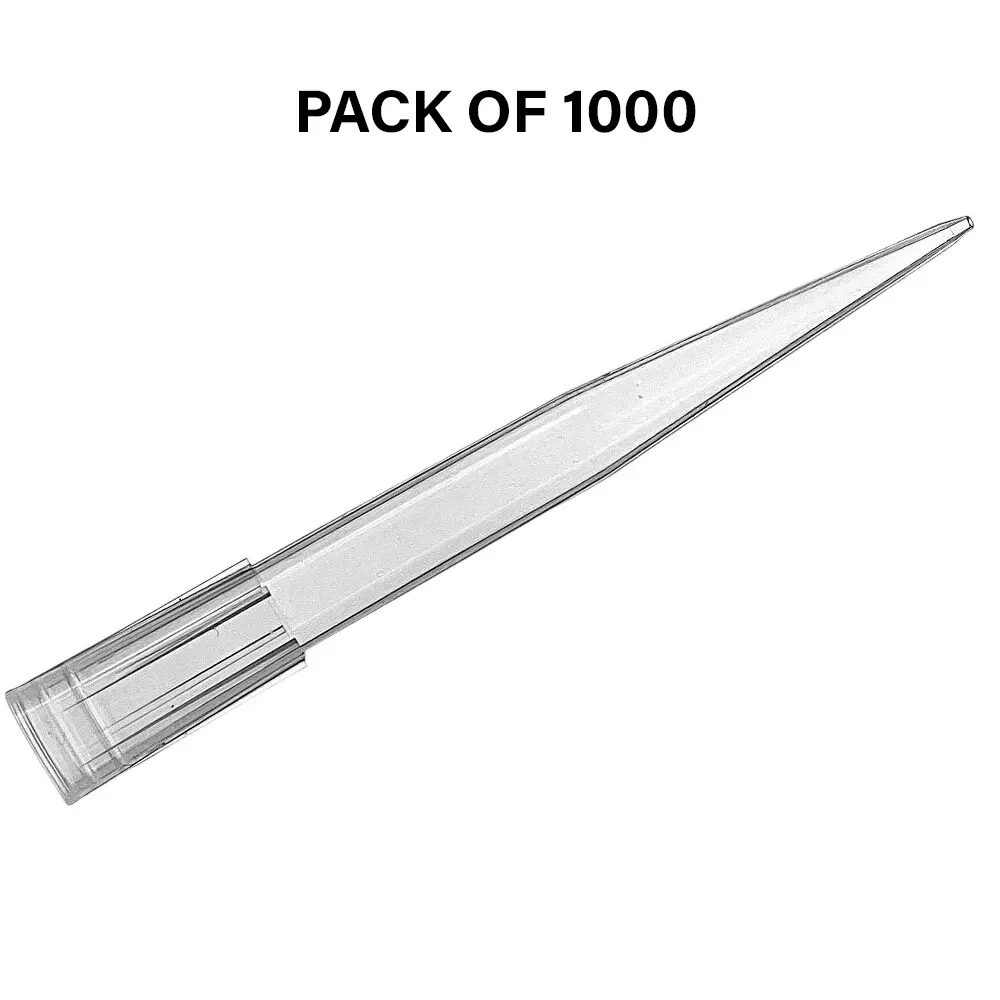 Abdos 100-1000 µl Pipette Micro Tip Natural Color Graduated in Resealable Zip Lock Bag, P10127 (Pack of 1000)