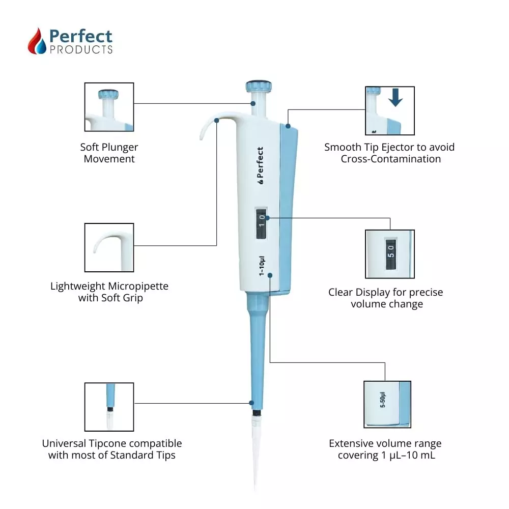 perfect-propet-plus-single-channel-variable-volume-micropipette-for-research-diagnostics-scientific-applications-size-1--10-l-pro10