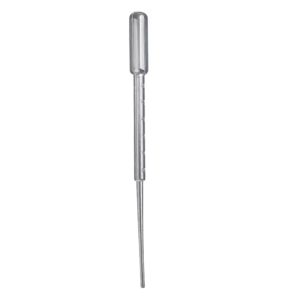 WKM Pasteur Pipette Plastic 3 ml Capacity 155 mm Length 20 Drops per ml Graduation at 0.5 ml, ‎‎KTN489 (Pack of 50 Pcs)