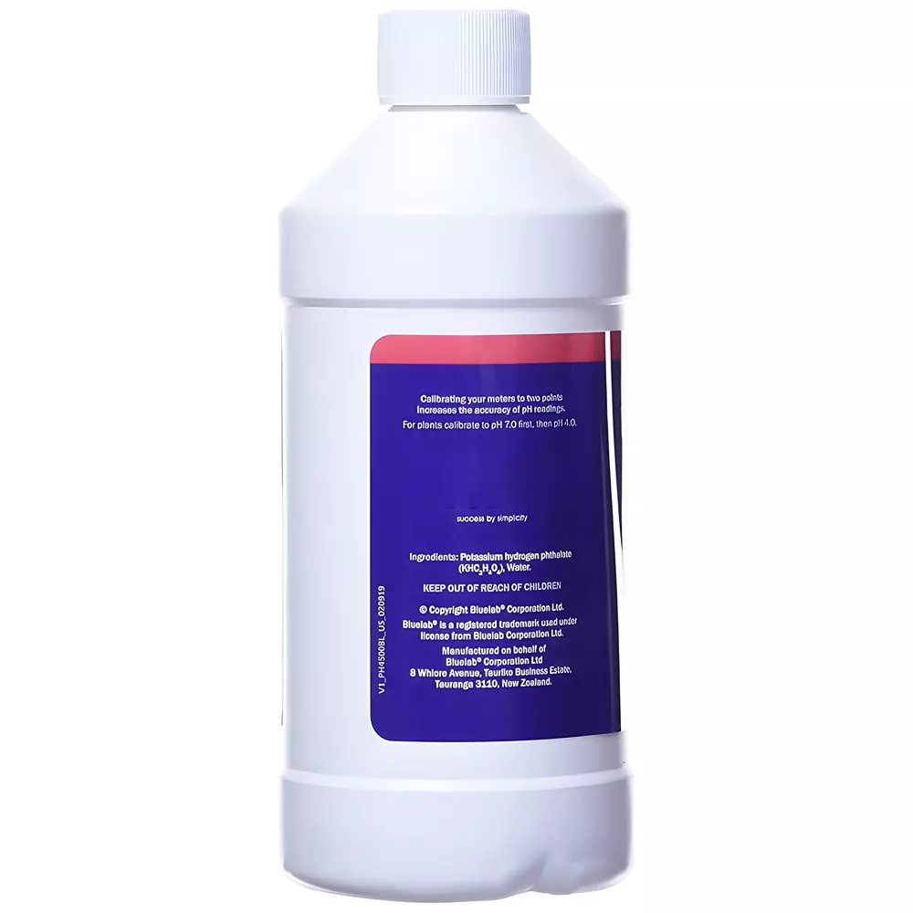 Bysafe 500 ml pH 4.0 Calibration Solution 732898 Liquid Bottle for Regular Cleaning and Calibration of Probes, 0Q-LUZ0-3WPE