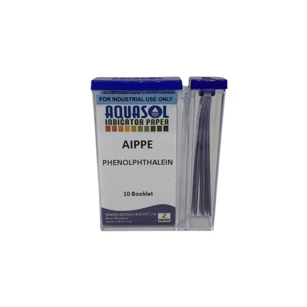 Aquasol 10 Booklets Indicator Paper Phenolphthalein for Laboratories, AIPE