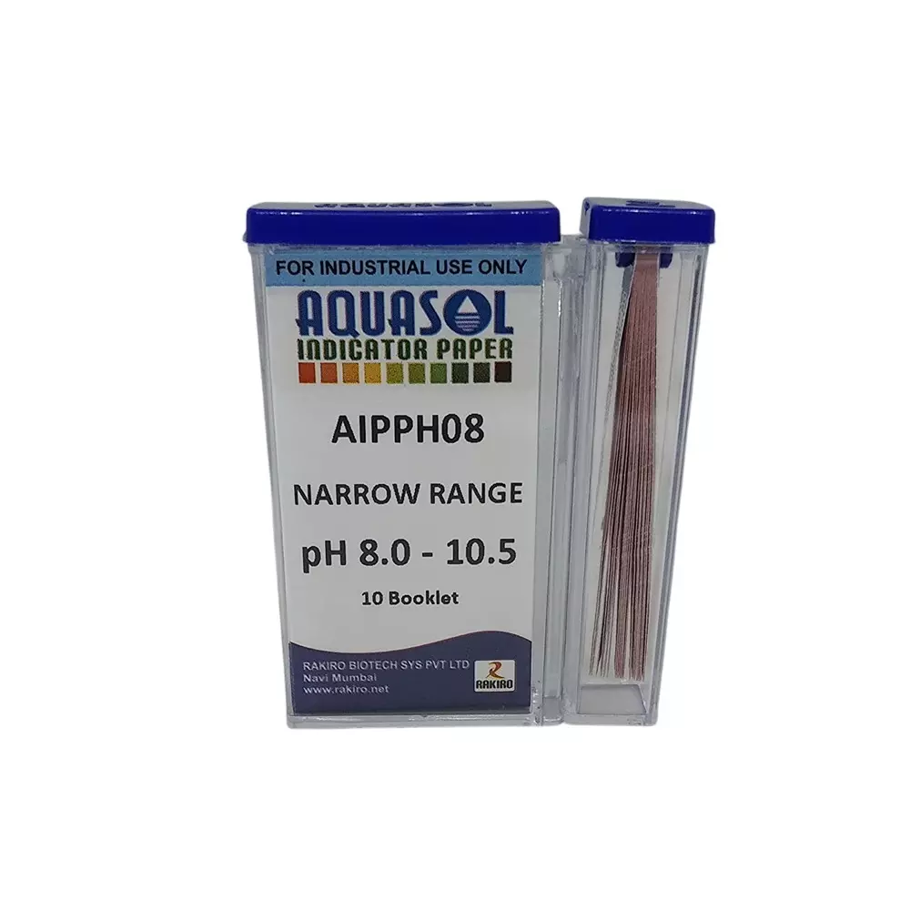 Aquasol 10 Booklets Indicator Paper pH 8.0 to 10.5 Range for Laboratories, ‎‎AIPPH08