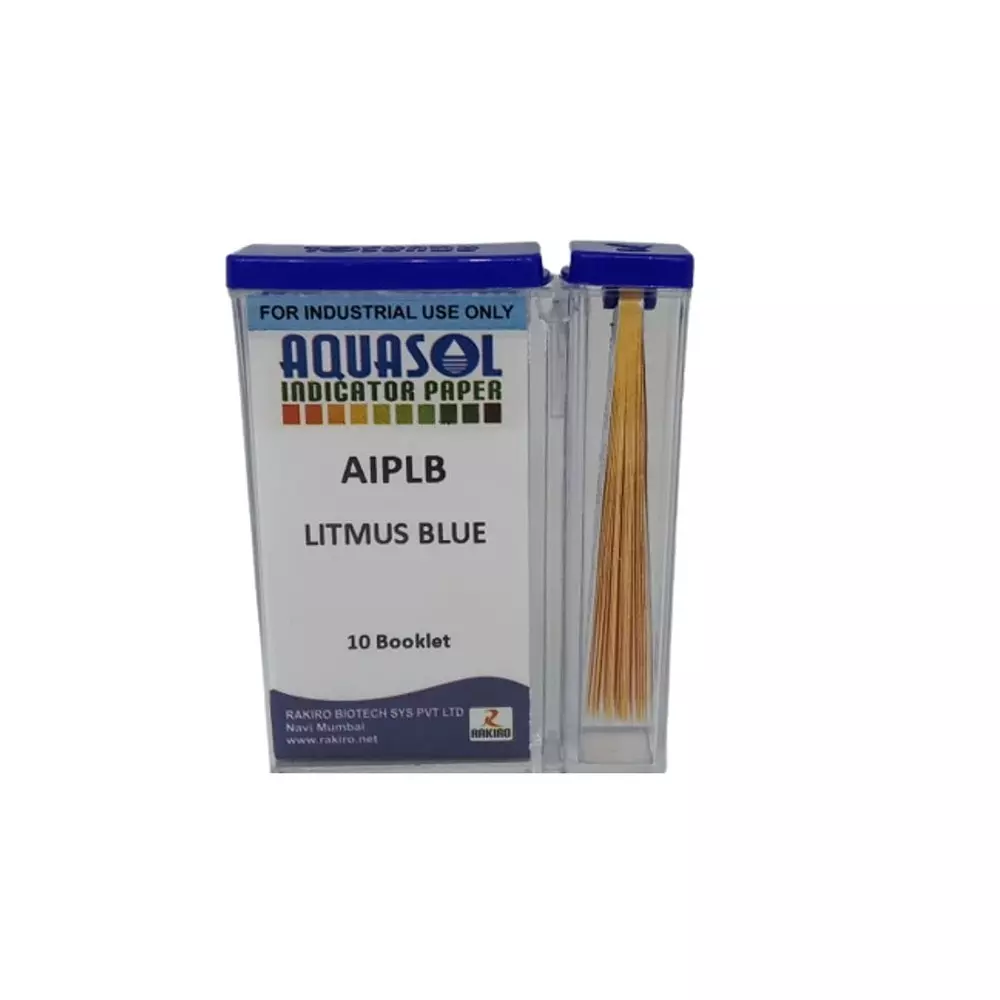 Aquasol 10 Booklets Indicator Paper Litmus Blue for Laboratories, AIPRK