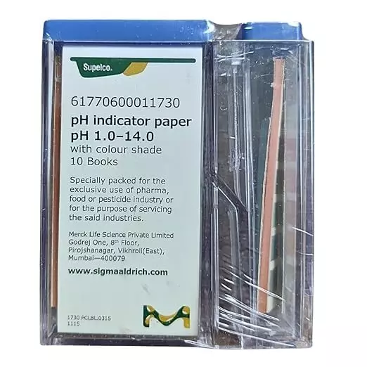 Bysafe pH Indicator Paper Book 1.0 to 14.0 for Testing Water, Soap, Lemon Juice, Vinegar, Milk, C6-JB0I-SUS3 (Pack of 10)