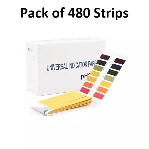 Bysafe 480 pH Strips Range 1-14, Size Approx. 45 mm x 7 mm for Distinguishing between Acids and Bases, OMPHB6