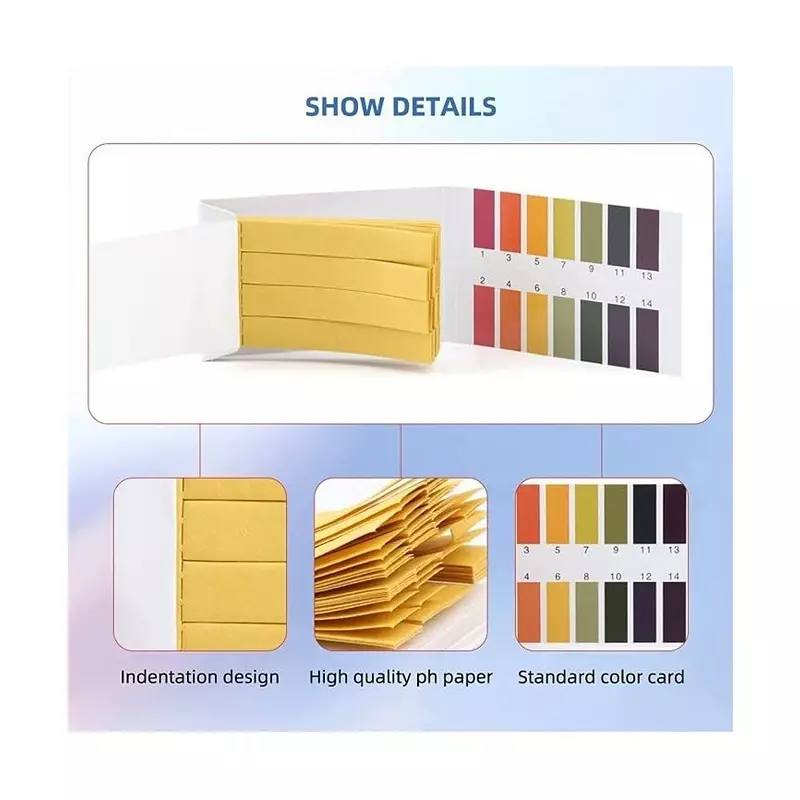 Bysafe 480 pH Strips Range 1-14, Size Approx. 45 mm x 7 mm for Distinguishing between Acids and Bases, OMPHB6