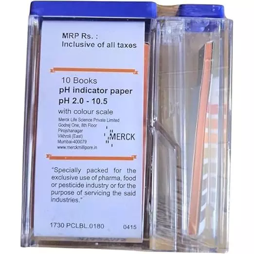 Bysafe pH Paper Book Range 2-10.5 pH for Testing Acids & Bases, IF-VPJT-X687 (Pack of 10 Books)