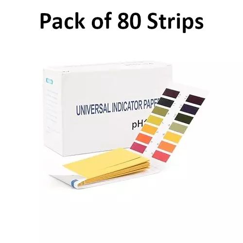 Bysafe 80 pH Strips Range 1-14, Size Approx. 45 mm x 7 mm for Distinguishing between Acids and Bases, OMPHB1