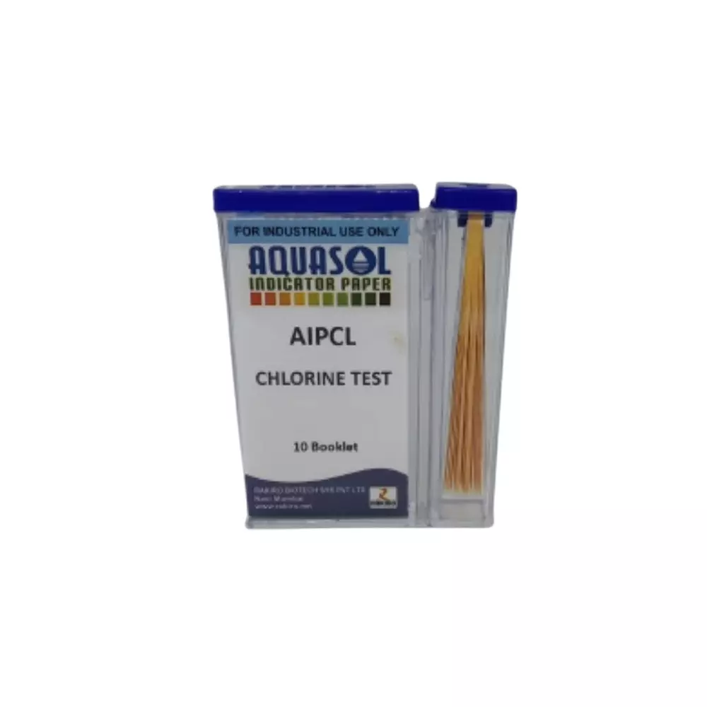 Aquasol 10 Booklets Chlorine Test Indicator Paper 10x20 Strips for Laboratories, AIPCL