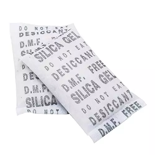 ELYSIAN 50 g Each x 10 Silica Gel Pouch for Absorbing Moisture in Clothes, Storage Compartments & More (Pack of 500 g)