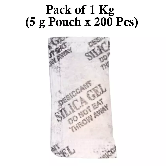 Ecofresh 5 g Silica Gel Granules in Paper Pouch White Color Desiccant for Absorbing Moisture (Pack of 200 Pcs)