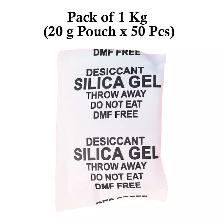 Ecofresh 20 g Silica Gel Granules in Paper Pouch White Color Desiccant for Absorbing Moisture (Pack of 50 Pcs)