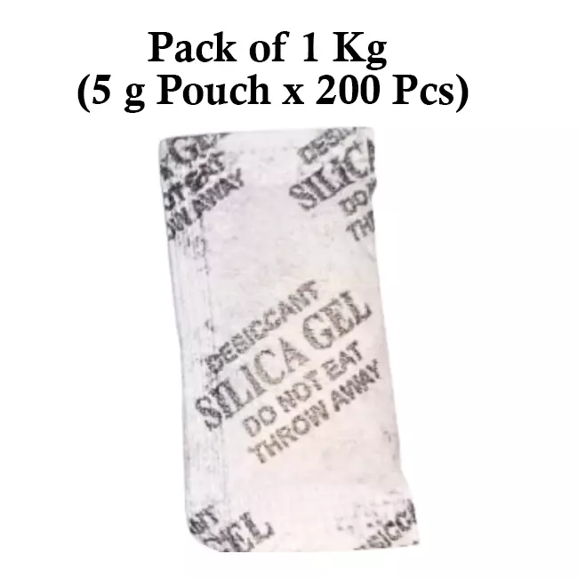 Ecofresh 5 g Silica Gel Beads in Paper Pouch White Color Desiccant for Absorbing Moisture (Pack of 200 Pcs)
