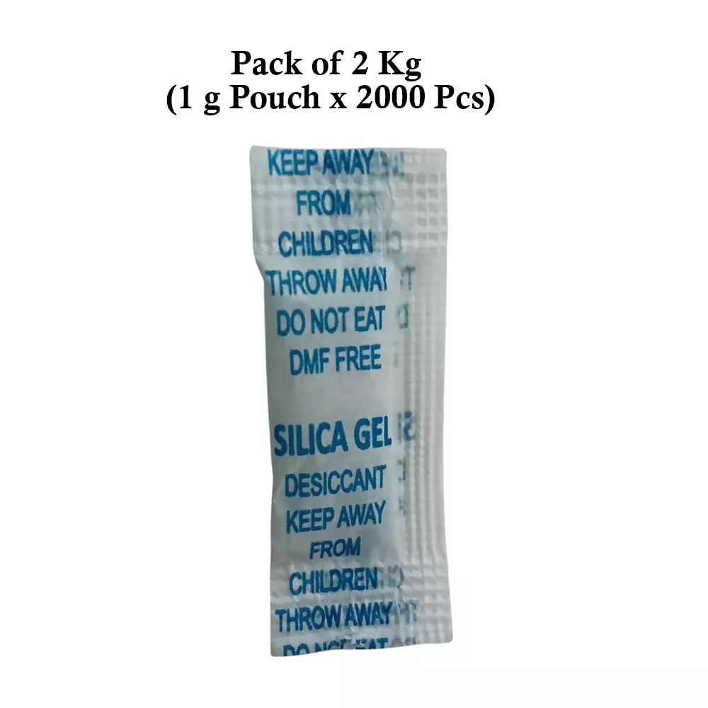 Ecofresh 1 g Silica Gel Beads in Blue Paper Pouch White Color Desiccant for Absorbing Moisture (Pack of 2000 Pcs)