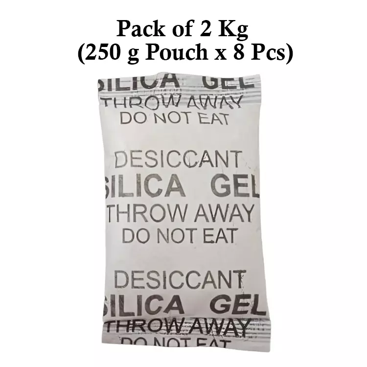 Ecofresh 250 g Silica Gel Beads in Paper Pouch White Color Desiccant for Absorbing Moisture (Pack of 8 Pcs)