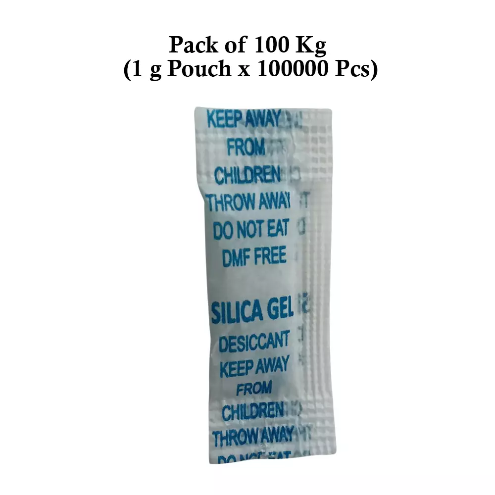 Ecofresh 1 g Silica Gel Beads in Blue Paper Pouch White Color Desiccant for Absorbing Moisture (Pack of 100000 Pcs)