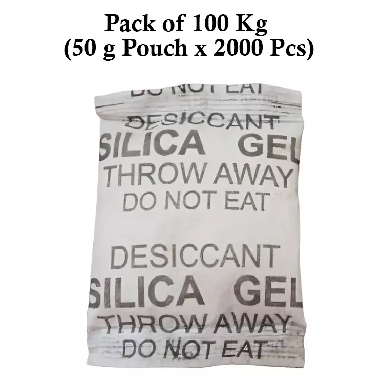 Ecofresh 50 g Silica Gel Beads in Paper Pouch White Color Desiccant for Absorbing Moisture (Pack of 2000 Pcs)