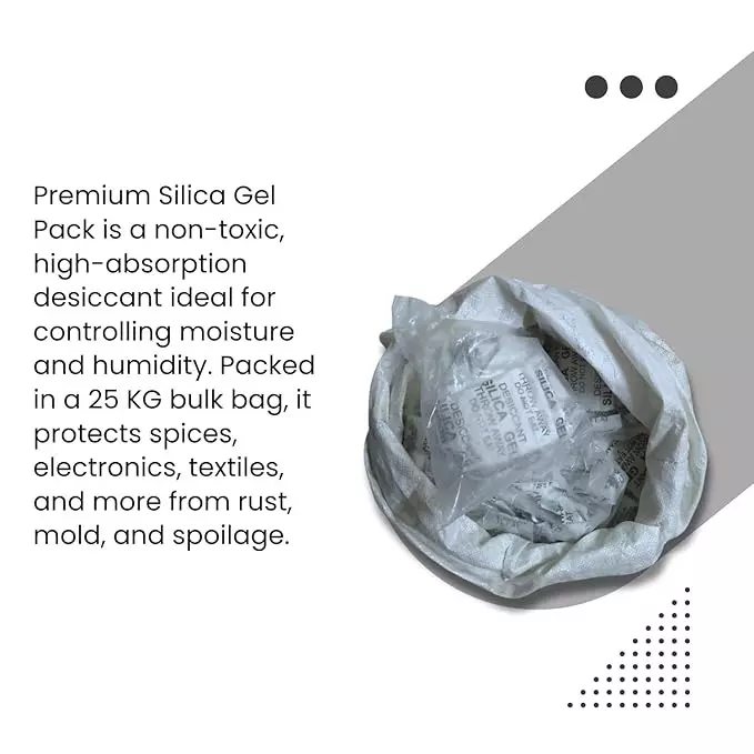 Waltzer India 50 g Silica Gel Packet White Color Crystals for Absorbing Moisture, WI-SILICA-50GM/P-1KG (Pack of 500)