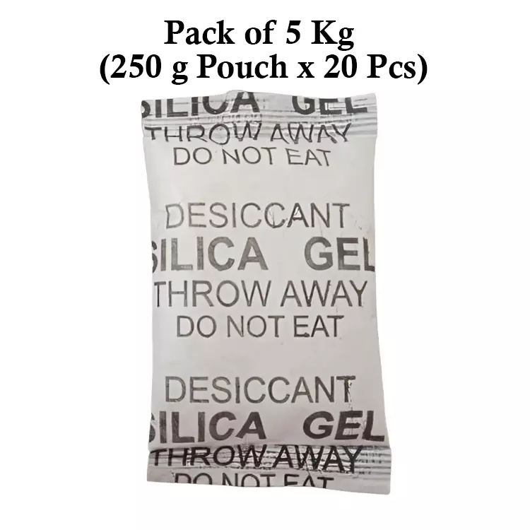 Ecofresh 250 g Silica Gel Beads in Paper Pouch White Color Desiccant for Absorbing Moisture (Pack of 20 Pcs)