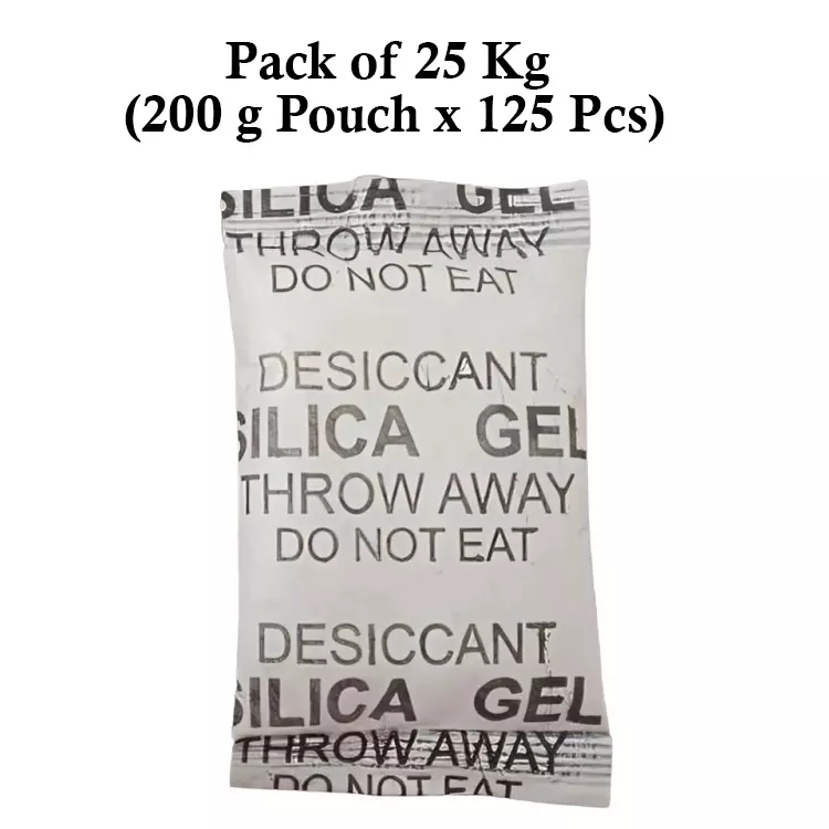 Ecofresh 200 g Silica Gel Beads in Paper Pouch White Color Desiccant for Absorbing Moisture (Pack of 125 Pcs)