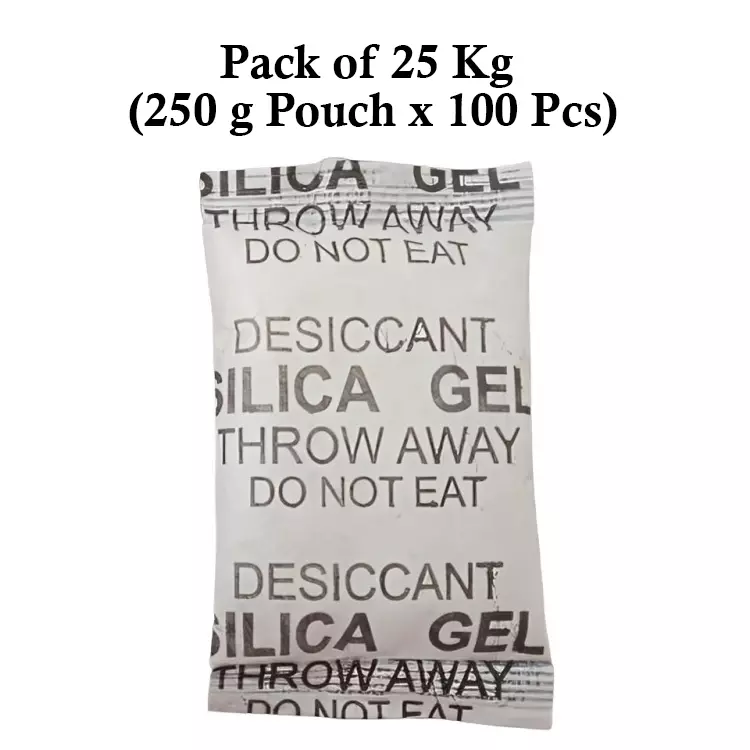 Ecofresh 250 g Silica Gel Beads in Paper Pouch White Color Desiccant for Absorbing Moisture (Pack of 100 Pcs)