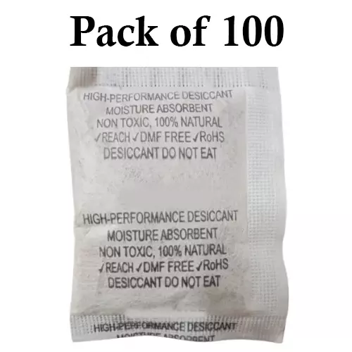 Ecofresh 20 g Dry Clay Desiccant Pouch for Electronics, Leather Goods, Pharmaceuticals & More (Pack of 100)