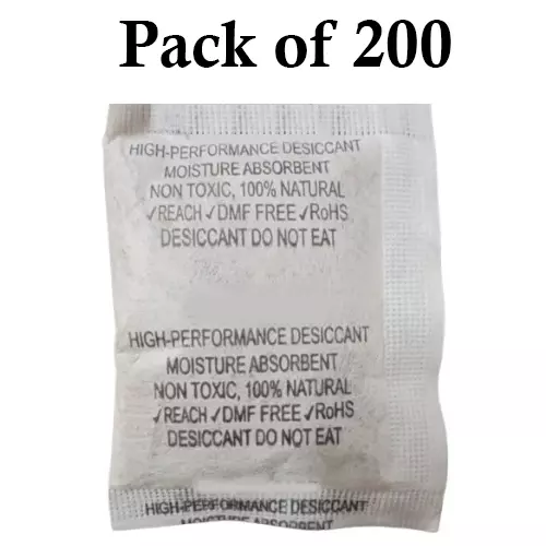 Ecofresh 25 g Dry Clay Desiccant Pouch for Electronics, Leather Goods, Pharmaceuticals & More (Pack of 200)