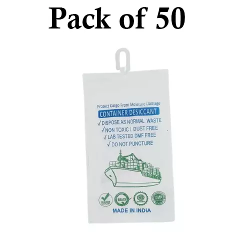 Ecofresh 500 g Container Desiccant Pouch for Absorbing Moisture in Shipping Containers (Pack of 50)