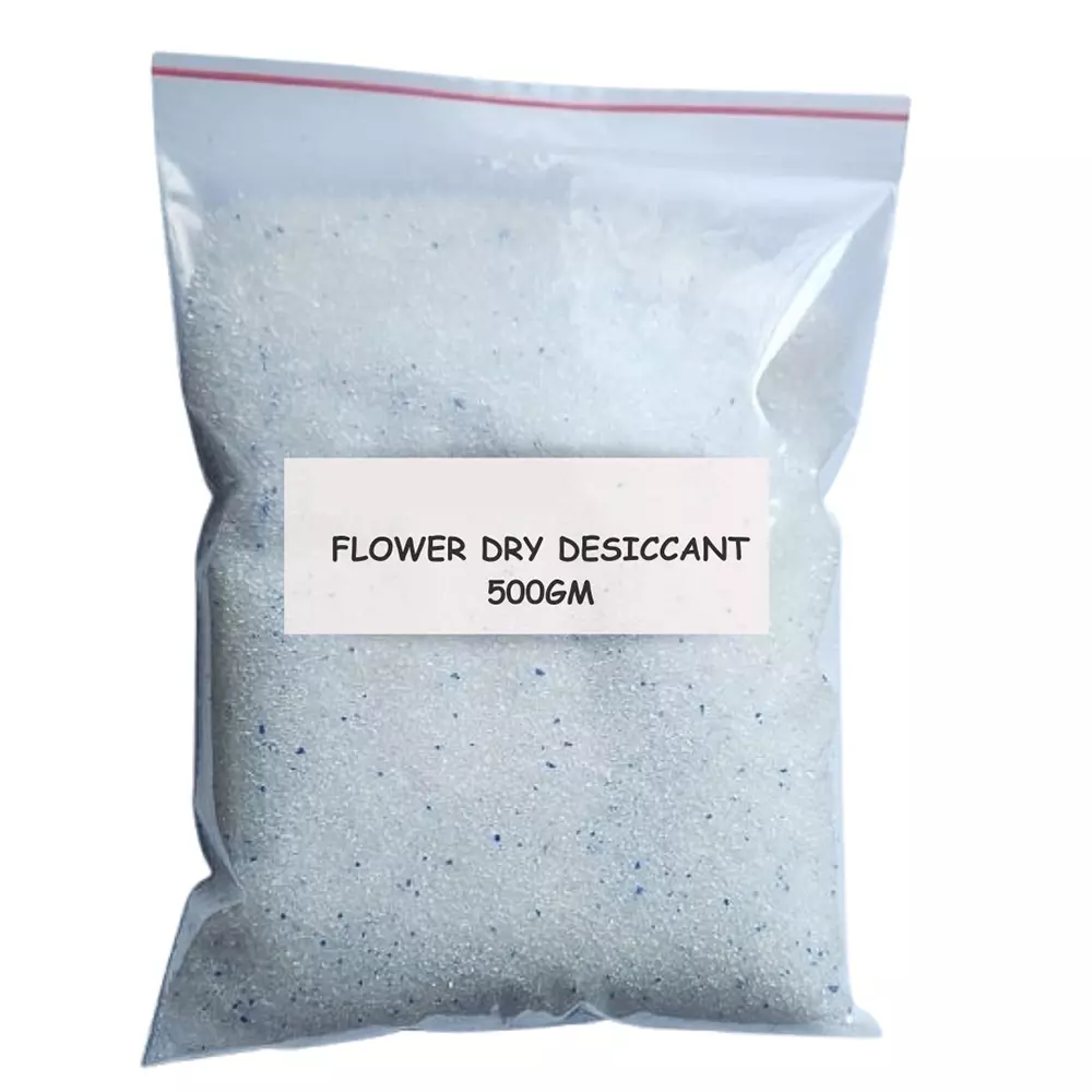 Ecofresh 500 g Flower Dry Desiccant Pouch for Usage in Flower, Herbal Industries & More (Pack of 2)