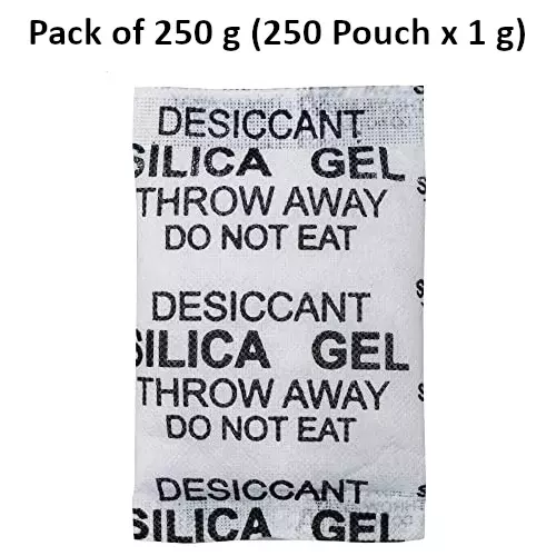 ELYSIAN 1 g Each x 250 Silica Gel Pouch for Absorbing Moisture in Clothes, Storage Compartments & More (Pack of 250 g)